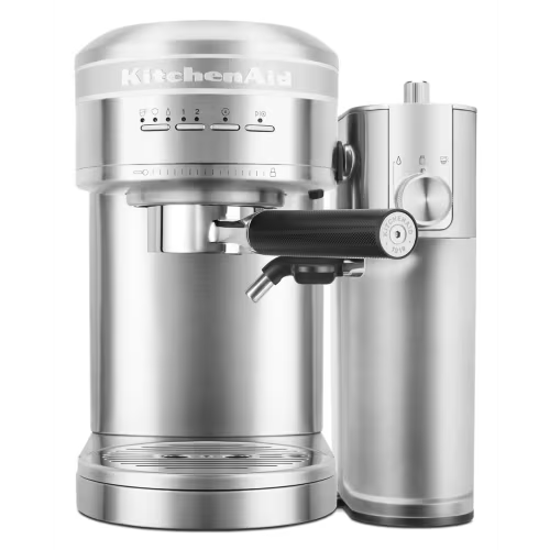 Metal Semi-Automatic Espresso Machine with Free Automatic Milk Frother Attachment