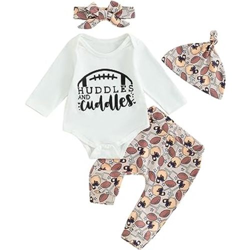 YINGISFITM Baby Girl Clothes Daddy's Girls Long Sleeve T-shirts Onesie Pants Set Newborn Coming Home Fall Winter Cute Outfit