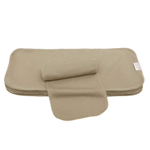 ALVABABY Reusable AWJ Liners 10 Pack Infant Baby Athletic Wicking Jersey Cloth Diaper Liners - Khaki 10RL1A-02