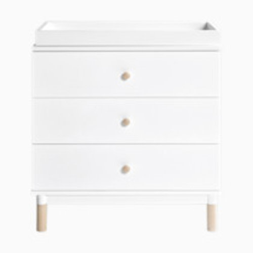 babyletto Gelato 3-Drawer Changer Dresser - White/Washed Natural