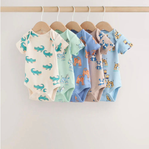 Buy Multi Short Sleeve Baby Bodysuits 5 Pack from Next USA