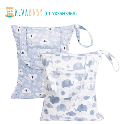 2-Pack Waterproof Wet Dry Bags – Koalas and Elephants