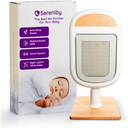 Air Purifier for Baby | Proprietary Safe-Sleep Design | Medical-Grade HEPA Filtration | Laser-Accurate Air Quality & Temp Sensors | Smart Parent-Approved Features
