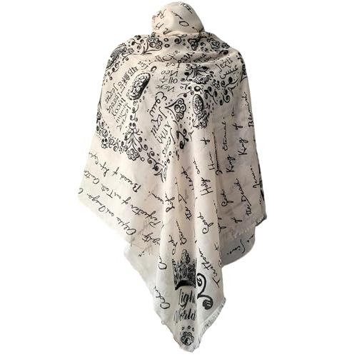 Jesus's Names Christian Prayer Scarf – Large and Soft Scripture Shawl, 75 Languages, 84 Titles of Christ
