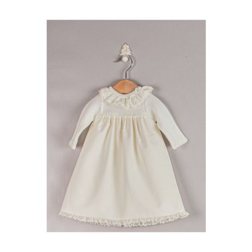 Newborn Dress Hueso-2pc