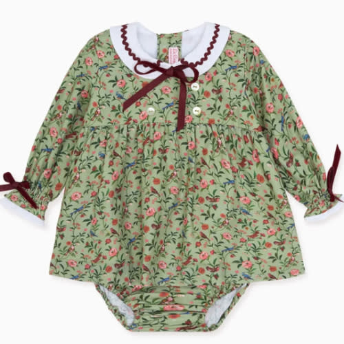 Sage Bird Floral Granada Baby Girl Set | Floral Baby Girl Set – La Coqueta Kids