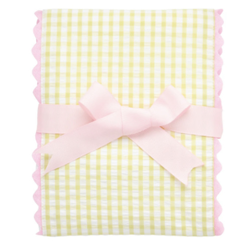 Big Check Fancy Fabric Burp Cloth