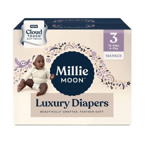 Millie Moon Luxury Diapers - (Select Size and Count), Size: 3
