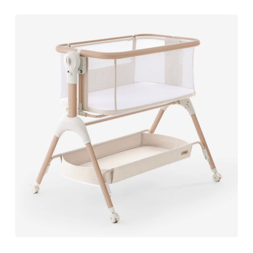 HARPPA Cuddly Signature | 3-in-1 Rocking Baby Bassinet & Bedside Sleeper with Anti-Reflux Mattress for Newborns | Attaches to Bed, Adjustable Height, Tool-Free Setup, Portable Wheels, CPSC Certified, Gentle Rocking Motion | Ideal for Infants, Safe Co-Slee