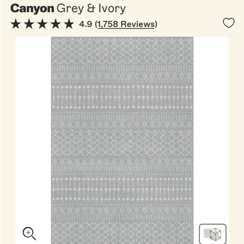 Canyon - Grey/Ivory - Washable Rug– Tumble