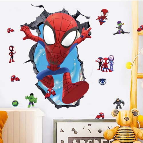 Superhero Wall Stickers Spider-Man Wall Decals Kids Room Decor