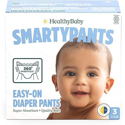 HealthyBaby Non-Toxic Training Pants Toddler Diapers - Size 5, 38 Count