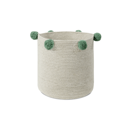 STORAGE BASKET BUBBLY NATURAL - GREEN