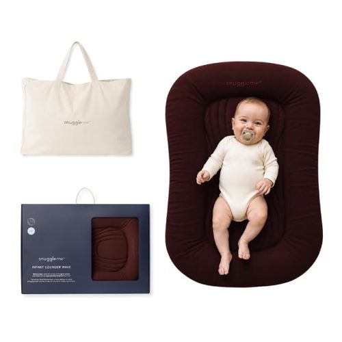 Snuggle Me Wave Organic Infant Baby Lounger, Ergonomic CPSC Compliant Nest (Petal)