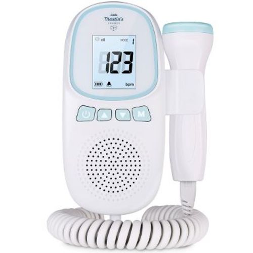 Little Martin's Portable Fetal Doppler - Hear Your Baby's Heartbeat Anytime - FDA Cleared - Blue