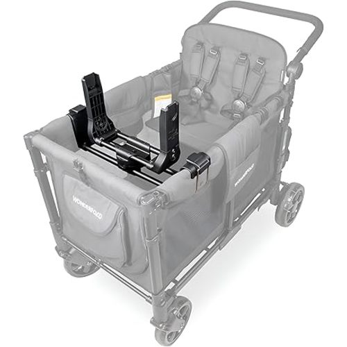 WONDERFOLD Stroller Wagon Car Seat Adapter - Secure Attachment for Infant Car Seat Makes Room for Baby and Another Child Opposite (W2 Series, Not Compatible with L & Pro)
