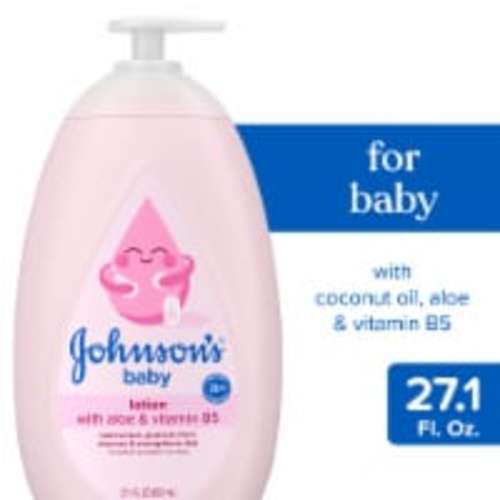Johnson's Moisturizing Pink Baby Lotion with Coconut Oil, 27.1 fl oz