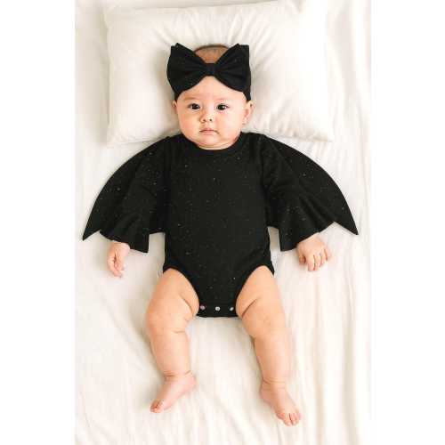 Baby Halloween Bat Romper: Infant Halloween Costume Girl