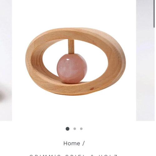Rose Quartz Baby Rattle| Grimm's