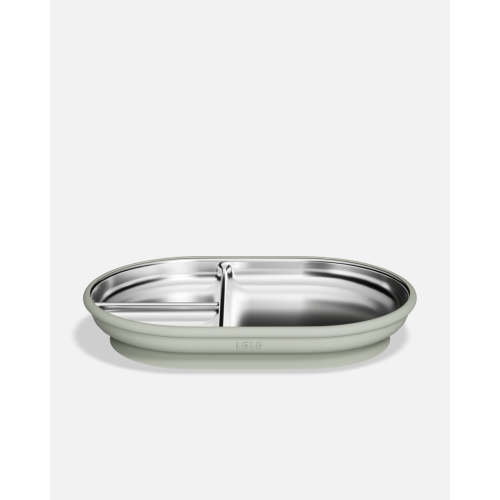 Stainless Suction Plate  / Sage