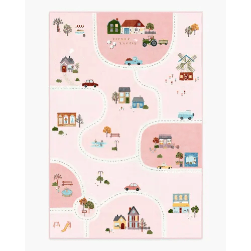 About Town Pink Flatwoven Rug