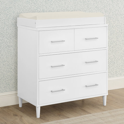 Delta Children Classic 4 Drawer Dresser With Changing Top And Interlocking Drawers, Bianca White - Wayfair Canada