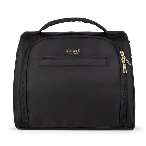 JuJuBe New Insulated Bottle Bag, Breastmilk Storage Bag for Baby Bottles, Travel Insulated Waterproof Lunch Bag or Cooler Bag for Nursing, Milk, Food, Baby Formula, Snacks, Black, Mothers Day Gift
