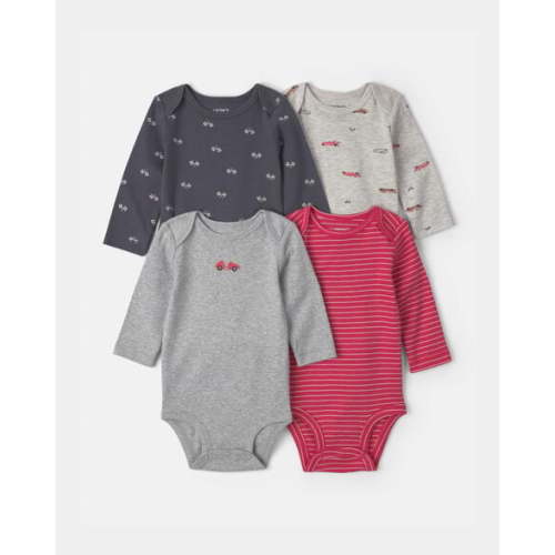 Baby Boy 4-Pack Race Car Long-Sleeve Bodysuits | Carter's