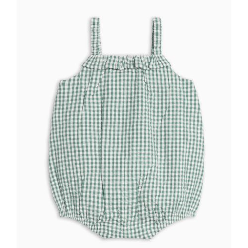 Rosalie Seersucker Ruffle Bubble Romper