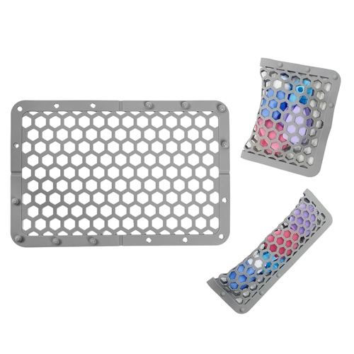 REVEX Silicone Dishwasher Bag,Dishwasher Basket for Baby Items,Baby Bottle Dishwasher Baskets with Adjustable Sizing for Small Parts,Nipples,Pacifiers and Toy Accessories.(Grey),11.8" x 7.9"