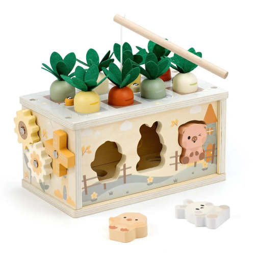 Montessori Wooden Toys for Toddlers – Baby Tissue Box Toy – Joyreal