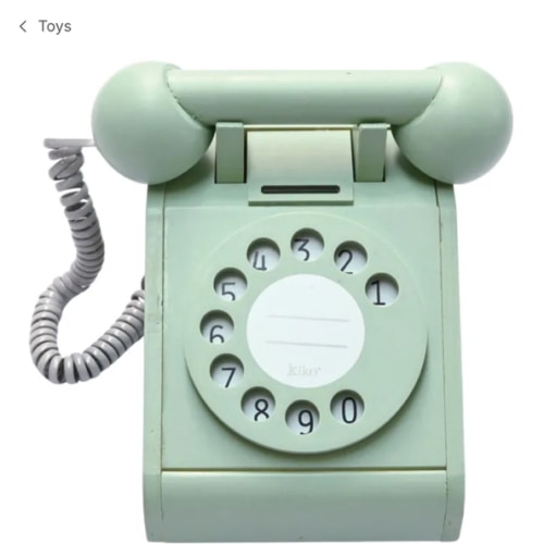 Vintage Wooden Phone | Mint Green
