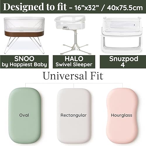 SNOO Compatible GOTS 100% Organic Cotton Bassinet Sheets & Halo Bassinest Swivel Sleeper Mattress Sheet - Aegean Heritage Turkish Cotton 200 GSM - Feel The Quality at First Touch