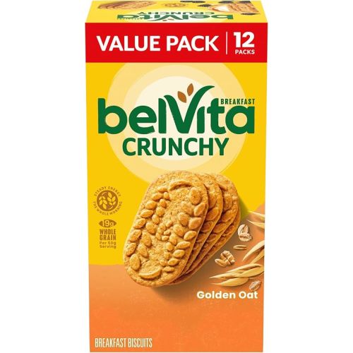 belVita Breakfast Bars Biscuits, Golden Oat, Value Pack, 12 Packs