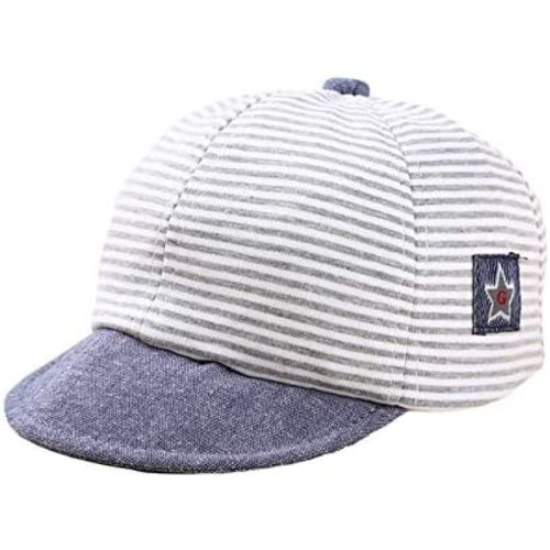 Baby Boy Baseball Cap Striped Sunhat Letter Sun Protection Hat,Sun Hat for Baby Boy and Baby Girl