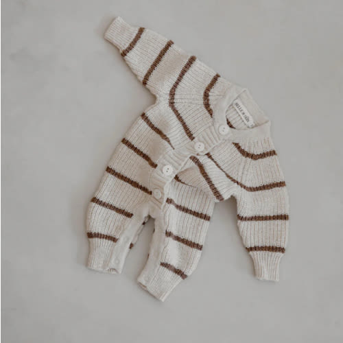 Bodysuit | Shell/Cedar stripe