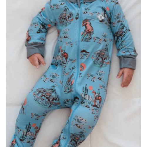 Baby Zip Up - Cowboy Up - Blue – BURLEBO