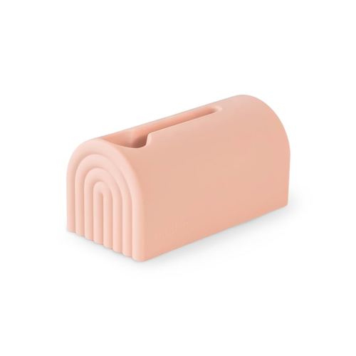 mushie Bath Spout Cover | Soft Silicone Bathtub Faucet Safety Guard for Kids | Universal Fit (Blush)