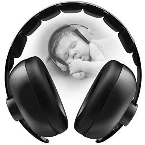 BBTKCARE Baby Headphones Noise Cancelling Headphones for Babies for 3 Months to 2 Years (Black)
