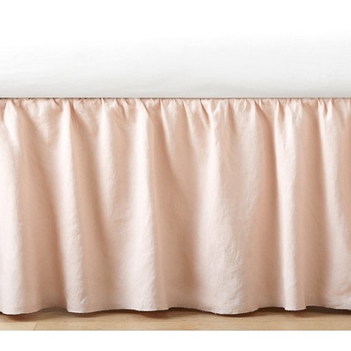 Ruffle European Linen Crib Skirt | Pottery Barn Kids