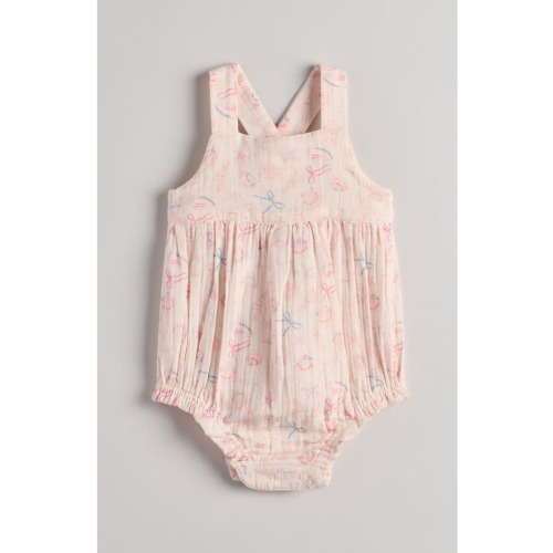 Printed Cotton Bubble Romper