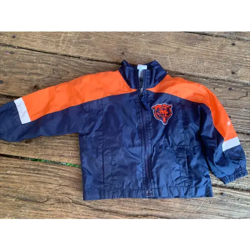 Vintage CHICAGO BEARS Football Nylon Windbreaker Jacket Baby Size 18M