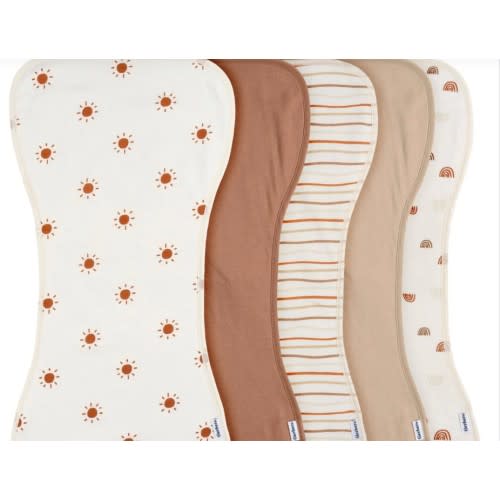 5-Pack Baby Neutral Rust Suns & Rainbows Jersey Burp Cloths – Gerber Childrenswear