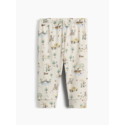 Baby First Favorites Organic Cotton Brannan Bear Toile Pull-On Pants