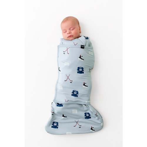 Sleep Bag Swaddler in Vintage Hockey 1.0