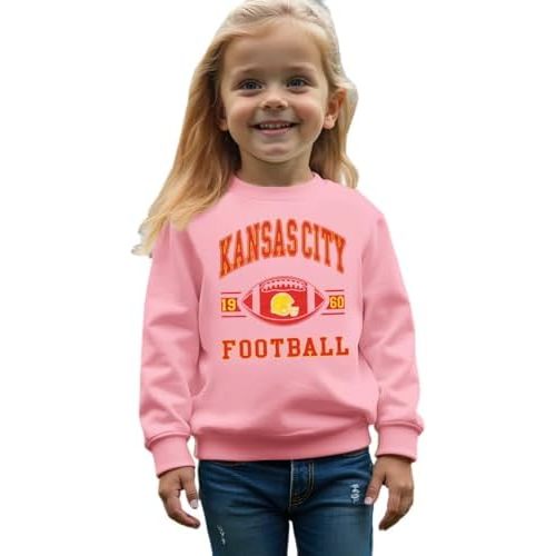 CM C&M WODRO Baby Boy Girl Football Sweatshirt Toddler American Football Pullover Crewneck Long Sleeve Shirt