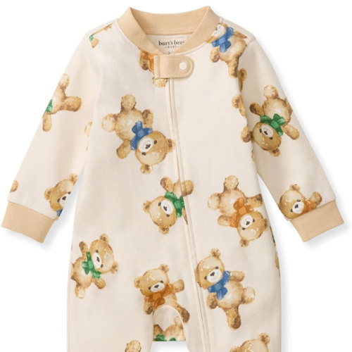 Burt's Bees Baby Girls' Organic Cotton, Sleep and Play Footed Pajamas