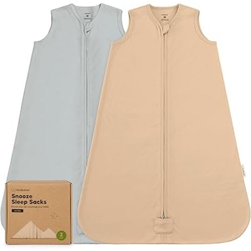 2-Pack Baby Sleep Sacks,Zipper Wearable Blanket - 0.5TOG Organic Cotton,Lightweight,Soft Cozy Toddler Sleeping Sack 6-12 months,Easy to Wear Large Newborn Transition Swaddles Sleepsacks(Toasty, M)