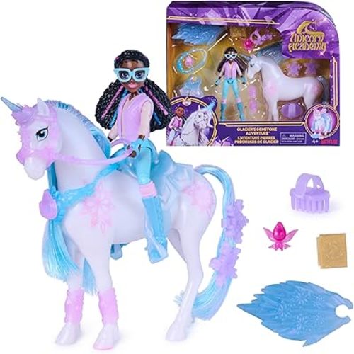 Unicorn Academy, Glacier’s Gemstone Adventure with Layla Doll & 13 Accessories, Dolls & Unicorn Toys for Girls Ages 4 and up