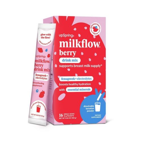 UpSpring Milkflow Drink Mix Fenugreek Berry Electrolytes - 16ct